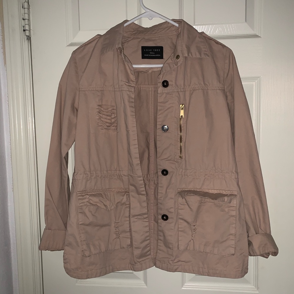 Blush utility jacket